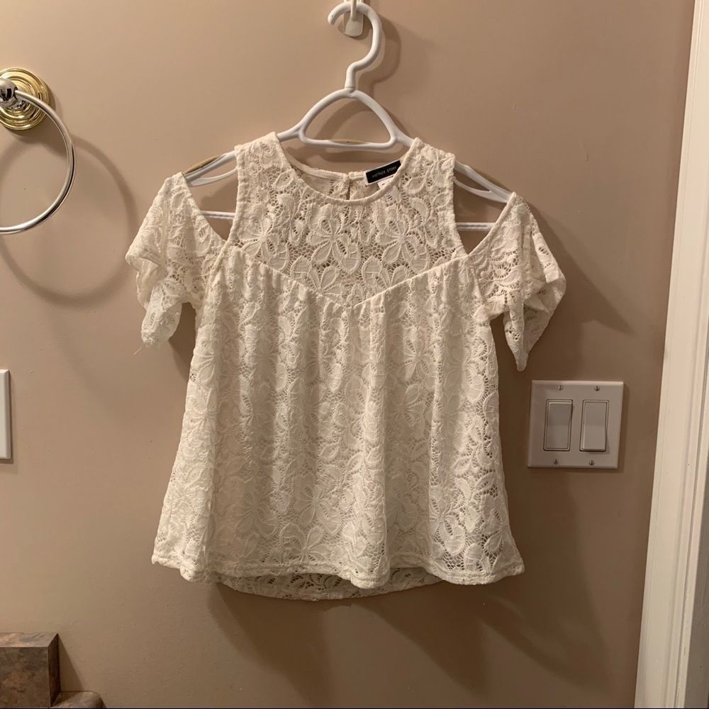 White off the shoulder top